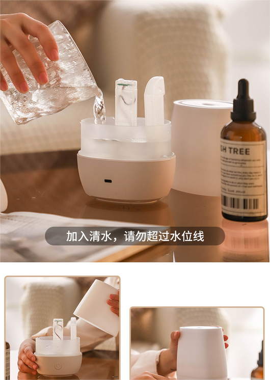 Humidificador Aromaterapia con Llama LED USB Silencioso para Dormitorio - Image 13
