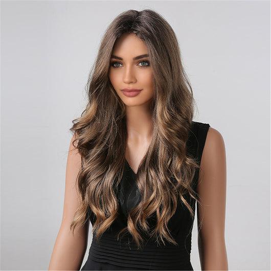 Peluca Rizada Larga Marrón Estilo Europeo y Estadounidense - Image 3