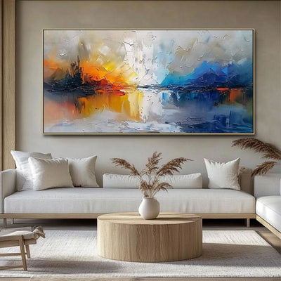 Cuadro Abstracto Moderno Óleo Pintado a Mano para Sala y Hogar - Image 7