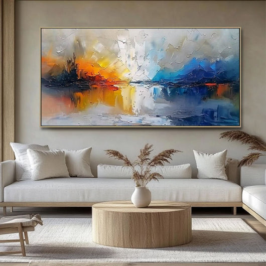 Cuadro Abstracto Moderno Óleo Pintado a Mano para Sala y Hogar - Image 7