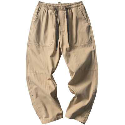 Pantalones Casuales Holgados con Detalles de Patchwork para Hombre - Image 6