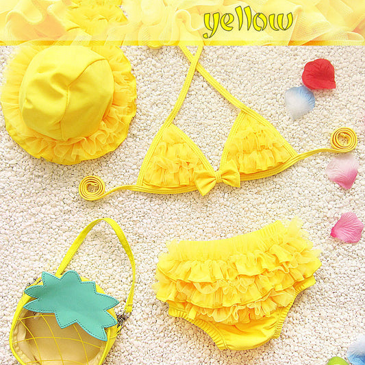 Traje de Baño Dividido para Bebé y Niña - Diseño Princesa