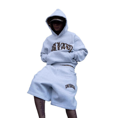 Sudadera Unisex con Estampado de Leopardo y Bordado de Letras - Estilo Casual Urbano - Image 5
