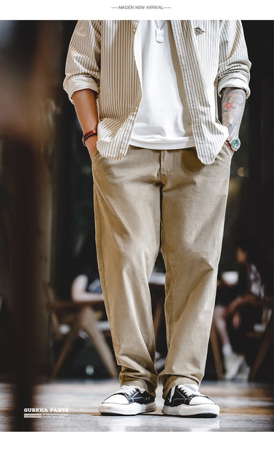 Pantalones Casual de Pana Estilo Americano para Hombre - Image 18