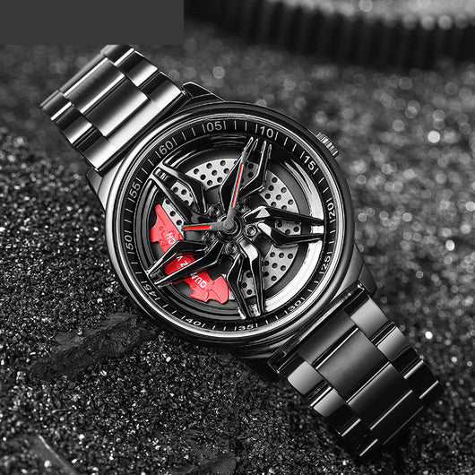 Reloj de Pulsera Ejecutivo Acero Inoxidable Disco Hueco Cuarzo - Image 4