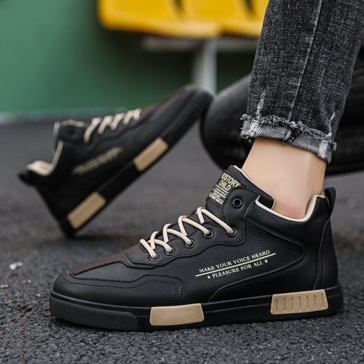 Zapatillas Deportivas High-Top de Cuero Premium Multiuso - Image 10