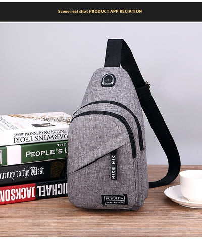 Bolsa Mensajera Estilo Coreano para Hombre - Tela Oxford Casual - Image 8