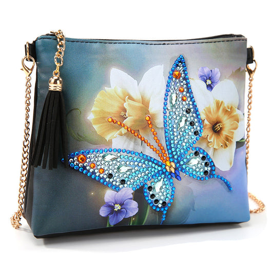 Bolsa Mensajero Diamond Painting con Diseño de Mariposa - Pintura de Diamantes Hecha a Mano - Image 10
