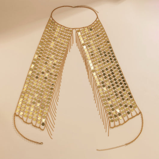 Cadena Corporal Larga con Lentejuelas y Borlas Exageradas - Image 10