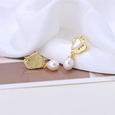 Aretes de Perla de Agua Dulce Estilo Barroco - Concha Madre Premium - Image 11