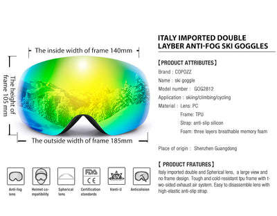 Gafas de Esquí Sin Marco para Hombre y Mujer - Protección Total - Image 4