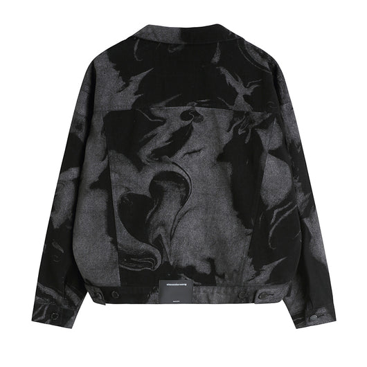 Chaqueta Denim Suelta Tie Dye Manga Larga Versátil para Mujer - Image 13