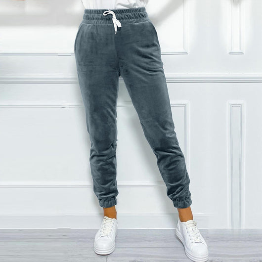 Pantalones Jogger de Terciopelo Estilo Coreano con Cintura Elástica para Mujer - Image 29