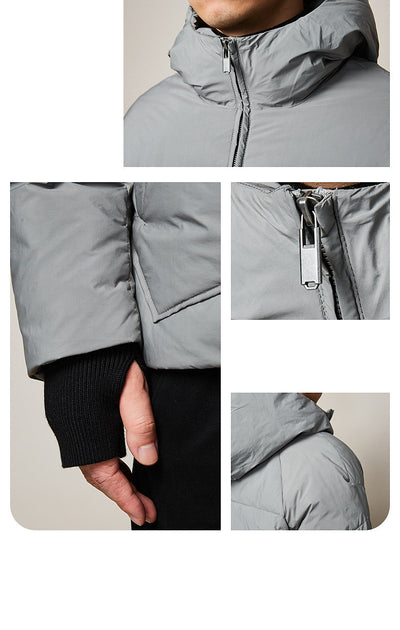 Parka Impermeable Ligera con Capucha para Hombre - Abrigo Térmico Invierno - Image 5