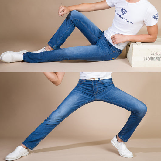 Pantalones Vaqueros Elásticos Rectos para Hombre - Image 2