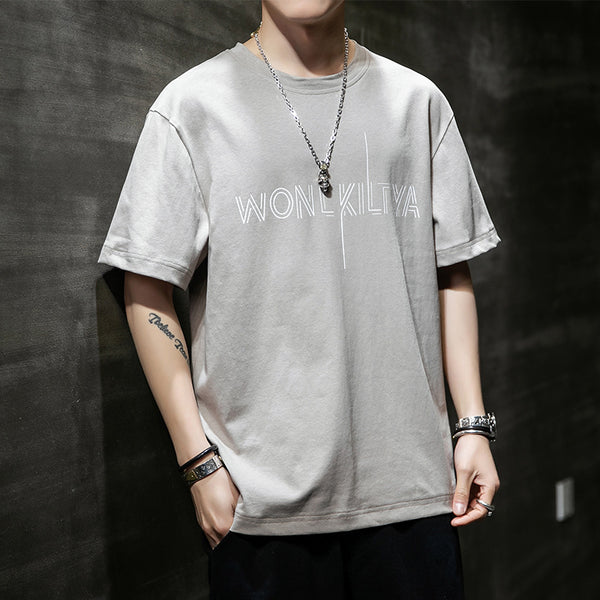 Playera Masculina Estampada de Manga Corta