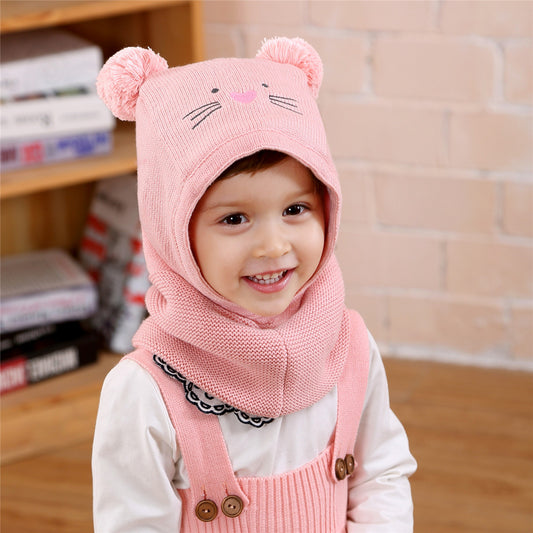 Set de Gorros Tejidos para Niños - Diseño Calicó Otoño e Invierno - Image 2