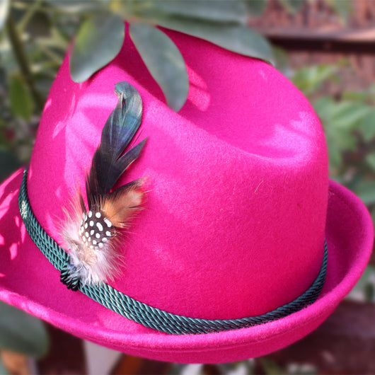 Sombreros de Copa Oktoberfest Unisex en Fieltro y Lana con Pluma - Image 3