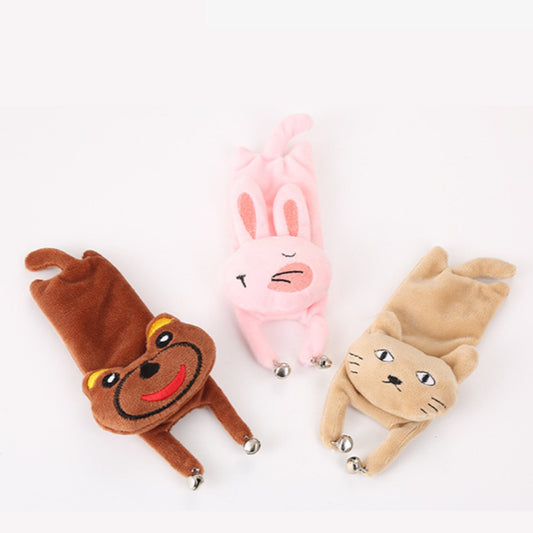 Peluche Suave Gato, Conejo, Panda Rojo y Menta con Cascabel