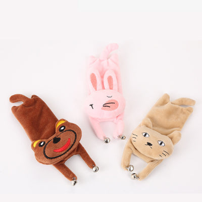 Peluche Suave Gato, Conejo, Panda Rojo y Menta con Cascabel