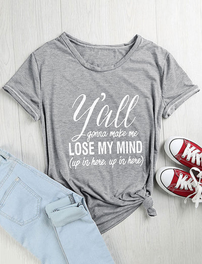 Camiseta Estampada LOSE MY MIND con Letras Audaces - Image 9