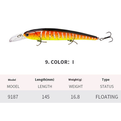 Señuelo Flotante de Lengüeta Profunda para Pesca en Agua Salada - Image 14