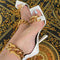 Sandalias Tacón Aguja Punta Cuadrada Talla Grande 36-43 Tendencia Europea