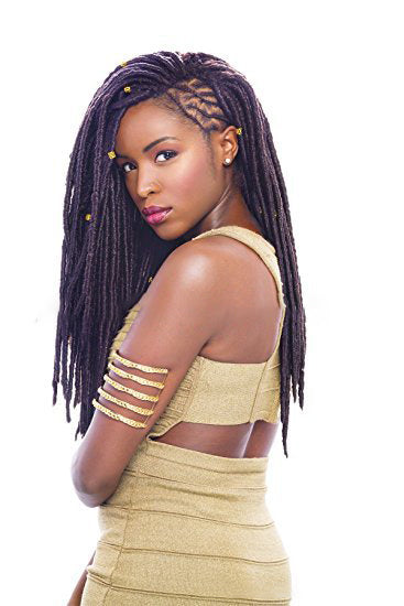 Peluca Trenzada de Fibra Sintética Negra Africana - Image 4