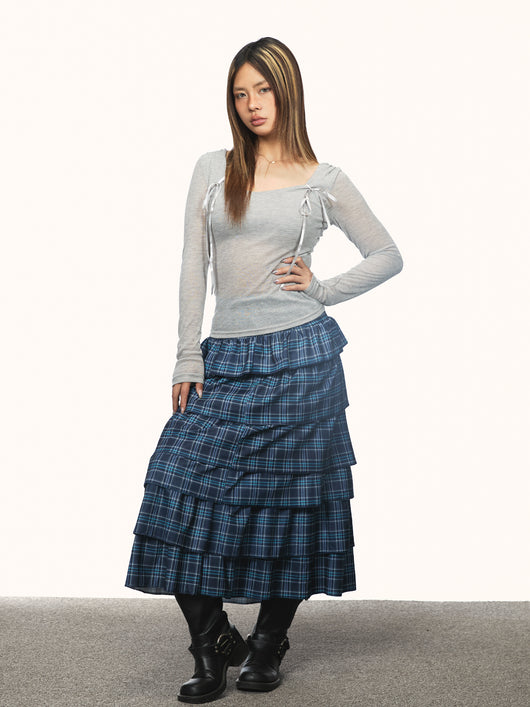 Camisa Retro Americana con Cuello Diagonal de Manga Larga - Image 10