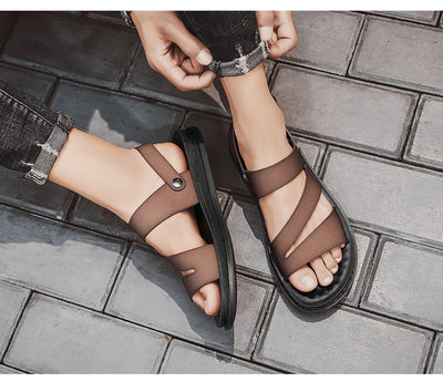 Sandalias de Cuero para Hombre - Versátiles para Conducir y Playa - Image 18