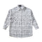 Camisa Suéter Cuadros Plateado Hombre Corte Holgado Manga Larga