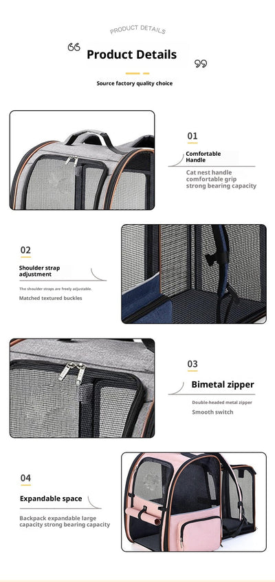 Bolsa Transportadora Extensible para Perros Pequeños con Ventilación - Image 15