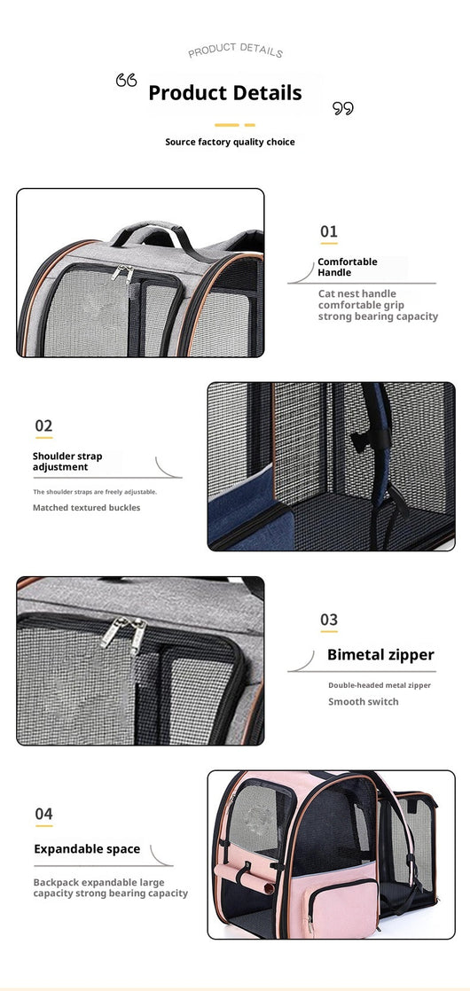 Bolsa Transportadora Extensible para Perros Pequeños con Ventilación - Image 15