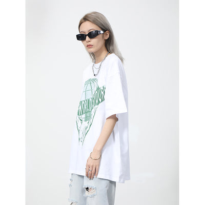 Playera Pareja Estampado Mitad Tierra con Letras - Image 10