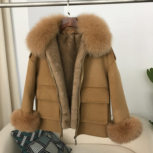 Abrigo de Lana Reversible Grueso para Otoño e Invierno - Image 26