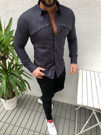 Cardigan Casual para Hombre Cuello Solapa Liso - Image 9