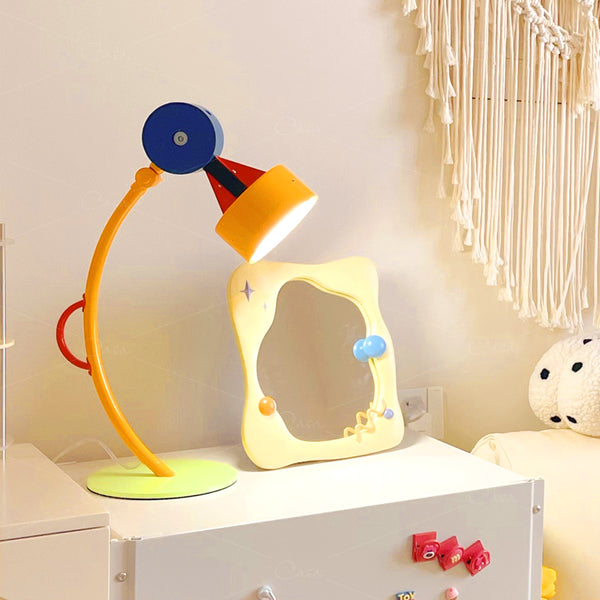 Lámpara de Mesa Moderna Geométrica Colorida para Dormitorio