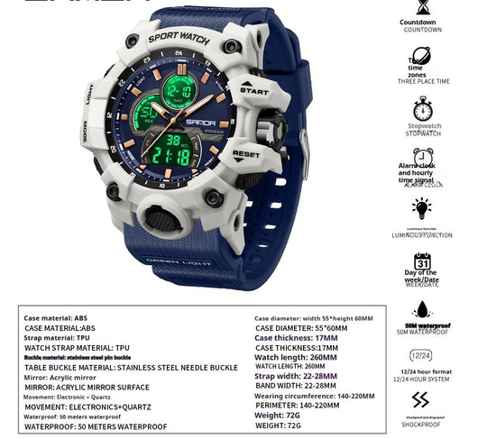 Reloj Deportivo Impermeable para Estudiantes - Diseño Moderno y Resistente - Image 3