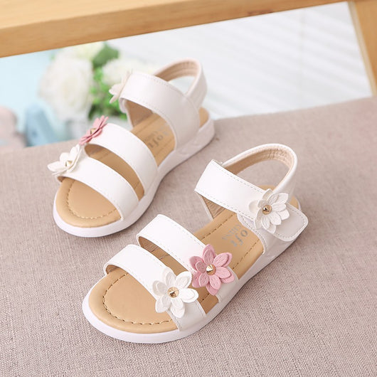 Sandalias Planas Infantiles con Flores para Playa - Image 5