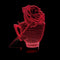 Lámpara Nocturna Rosa 3D con Efecto Floral