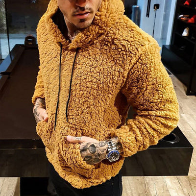 Sudadera de Terciopelo con Estampado de Letras y Cordones para Hombre - Image 3