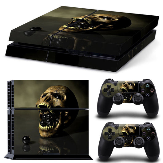 Camouflage skin set for PS4 console and two controllers, featuring a green, brown, and black textured pattern. - Image 16