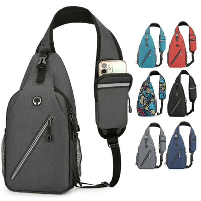 Bolsa Bandolera Multifuncional para Hombre en Lona Resistente