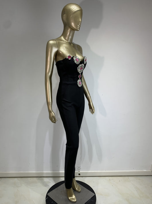 Enterizo Tubo Brillante con Strass para Fiesta - Image 11