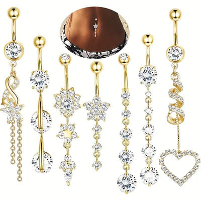 Piercing Ombligo con Dije de Borlas - Joya Femenina Elegante - Image 13