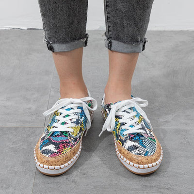 Zapatos Plataforma Estampado Leopardo y Serpiente