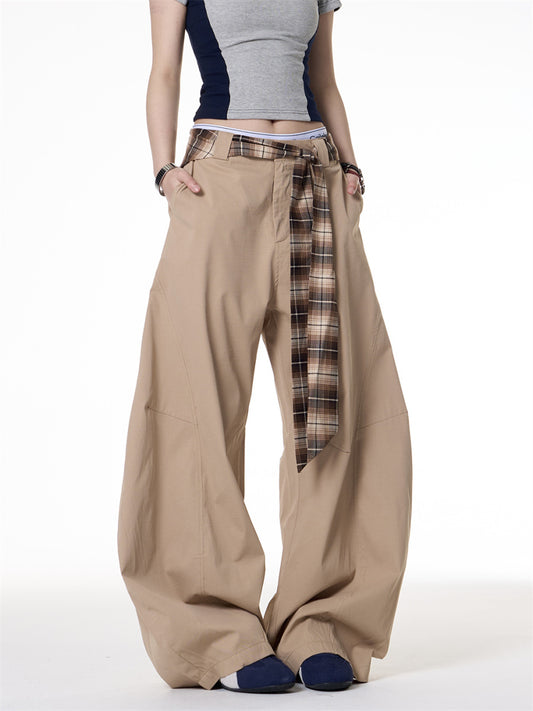 Pantalón Ancho Retro Hot Girl Khaki Estilo Casual - Image 2
