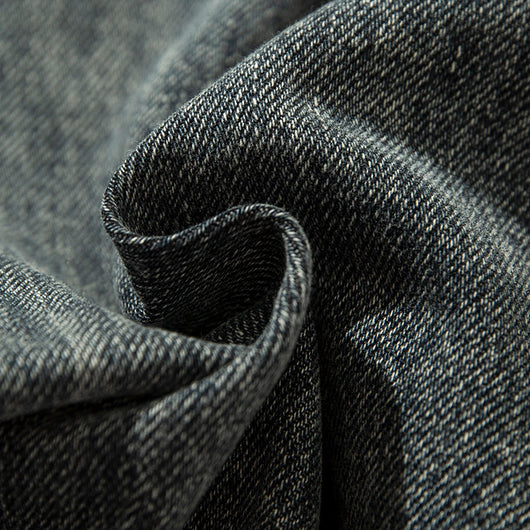 Pantalones Vaqueros Grises Holgados Rectos para Hombre - Estilo Japonés Casual - Image 8