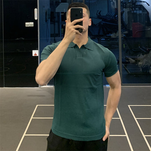 Suéter Tipo Polo de Seda Helada para Hombre - Diseño Sofisticado y Fresco - Image 6