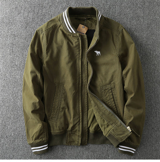 Chaqueta Bomber Cuello Alto Hombre Primavera Otoño - Image 11
